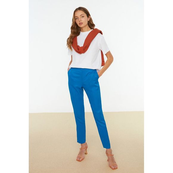 NWT Trendyol Women Regular Standing collar Knit T-Shirt - Picture 7 of 13